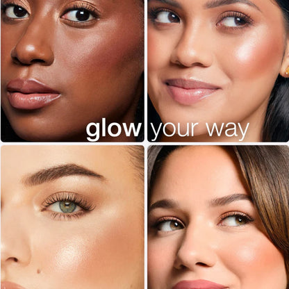 4-Color Shimmer Eye & Cheek Palette – Radiant Highlighting Glow